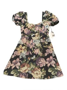 Cottagecore LPA Tapestry Mini Dress Sz S - NEW WITH TAGS!